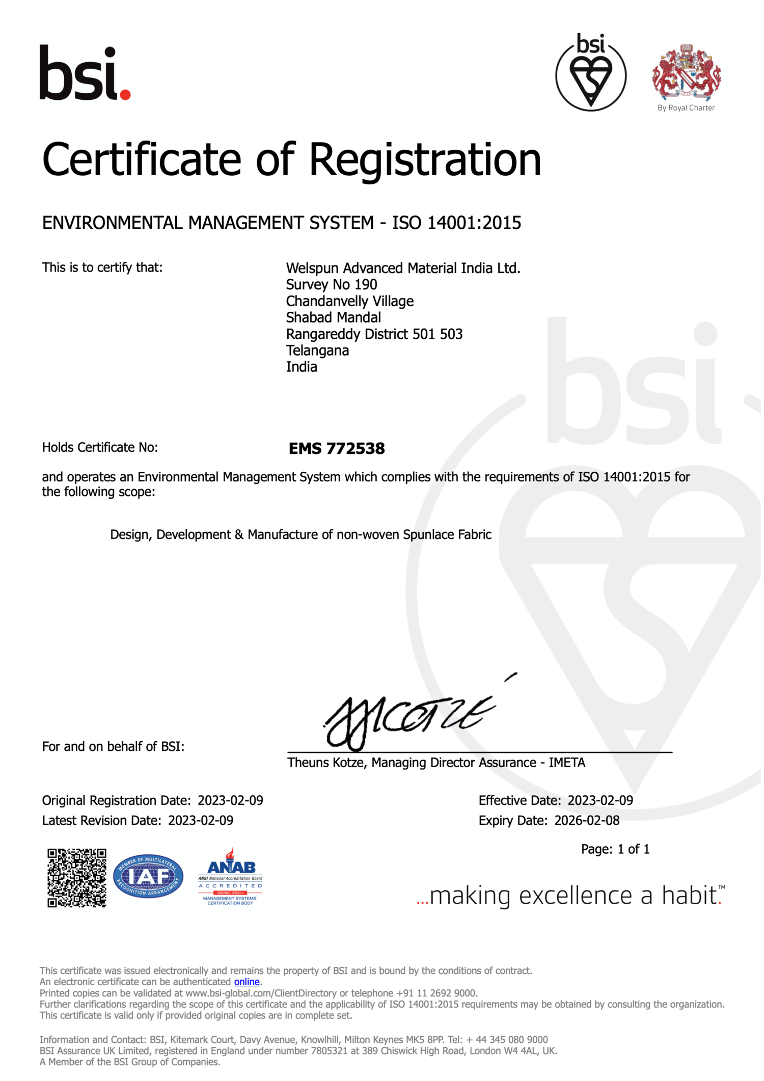 ISO 14001:2015 