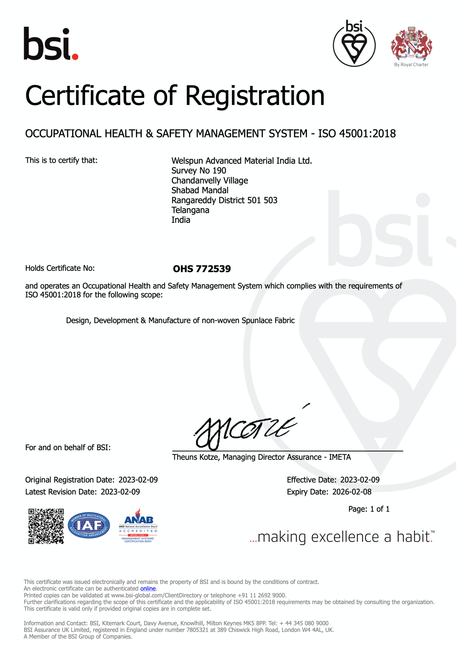 ISO 45001: 2018 